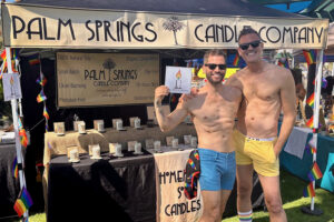 Local artisan booths at Palm Springs VillageFest